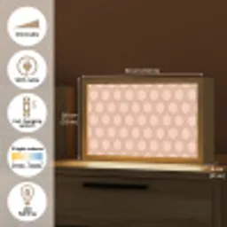 Lichtroze - Patroon - Symmetrisch Light Box met kabel (Tafellamp) klein 924 -USP_EN
