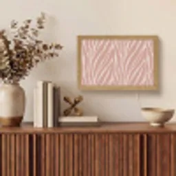 Lichtroze - Zebra - Patroon - Donkerroze Light Box met kabel (Tafellamp) klein 924 -sfeer2