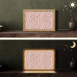 Lichtroze - Zebra - Patroon - Donkerroze Light Box met kabel (Tafellamp) klein 924 -sfeer3