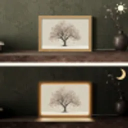Lichtboom - Winter - Kerst - Meerkleurig Light Box met kabel (Tafellamp) klein -sfeer3