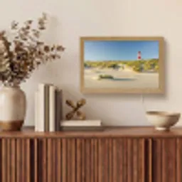 Vuurtoren - Strand - Landschap - Duinen Light Box met kabel (Tafellamp) klein -sfeer2