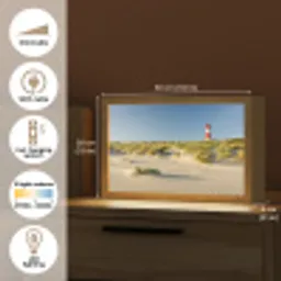 Vuurtoren - Strand - Landschap - Duinen Light Box met kabel (Tafellamp) klein -USP_EN
