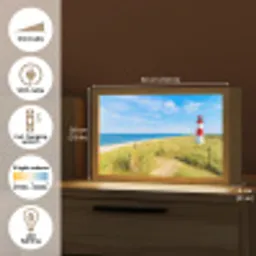 Vuurtoren - Duinen - Strand - Zee - Zomer Light Box met kabel (Tafellamp) klein -USP_EN