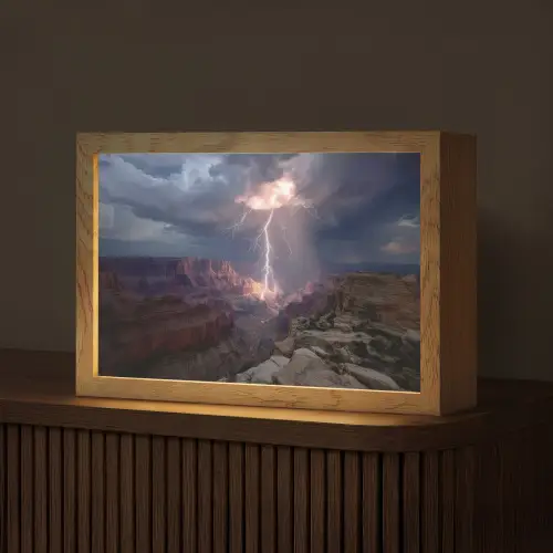 Bliksem - Wolken - Canyon Light Box met kabel (Tafellamp) klein -z3d_website