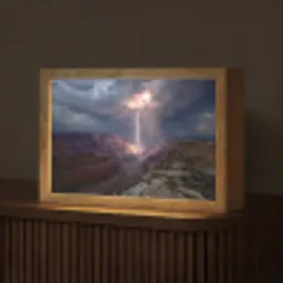 Bliksem - Wolken - Canyon Light Box met kabel (Tafellamp) klein -z3d_website
