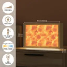 Bliksem - Storm - Oranje Light Box met kabel (Tafellamp) klein 924 -USP_EN