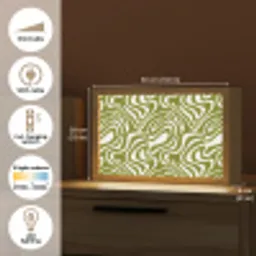 Lijnpatroon - Groen - Organisch Light Box met kabel (Tafellamp) klein 924 -USP_EN