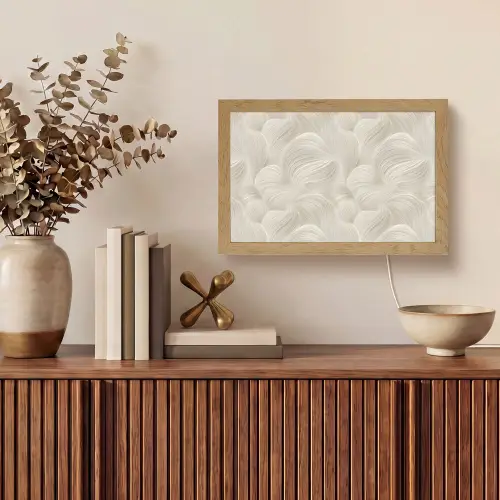 Lijnen - Waaier - Beige Light Box met kabel (Tafellamp) klein 924 -sfeer2