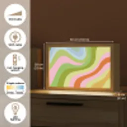 Lijnen - Pasteltinten - Golvend Light Box met kabel (Tafellamp) klein -USP_EN