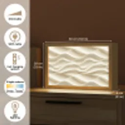 Lijnen - Golvend - Crème Light Box met kabel (Tafellamp) klein 924 -USP_EN