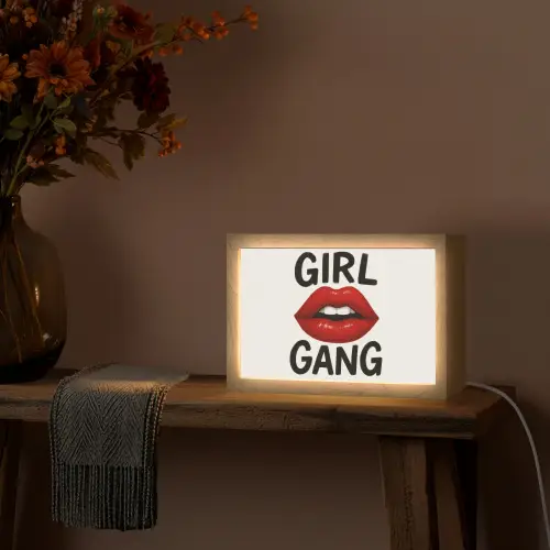 Lip - Girl - Rood - Letters Light Box met kabel (Tafellamp) klein -sfeer4