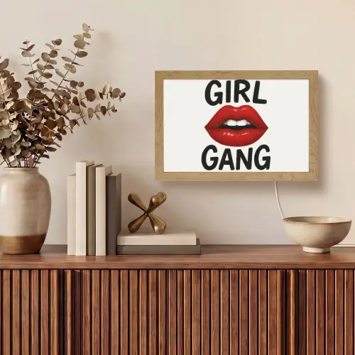 Lip - Girl - Rood - Letters Light Box met kabel (Tafellamp) klein -sfeer2