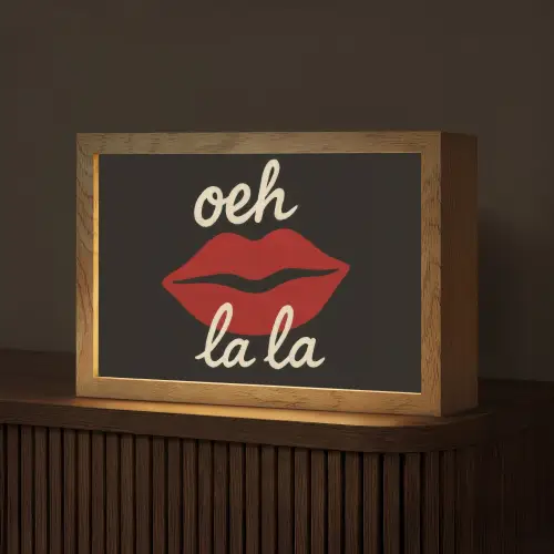 Lip - Rood - Quote Light Box met kabel (Tafellamp) klein -z3d_website