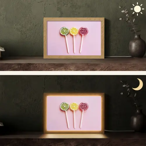 Lolly - Snoep - Citrus Light Box met kabel (Tafellamp) klein -sfeer3