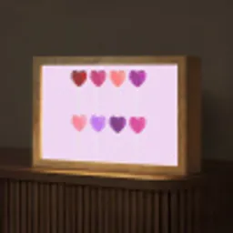 Lolly - Hart - Roze - Snoep Light Box met kabel (Tafellamp) klein -z3d_website