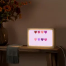 Lolly - Hart - Roze - Snoep Light Box met kabel (Tafellamp) klein -sfeer4