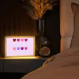 Lolly - Hart - Roze - Snoep Light Box met kabel (Tafellamp) klein -sfeer1