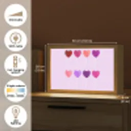 Lolly - Hart - Roze - Snoep Light Box met kabel (Tafellamp) klein -USP_EN