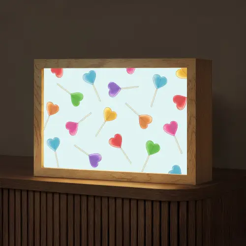 Lolly - Regenboog - Snoep Light Box met kabel (Tafellamp) klein -z3d_website