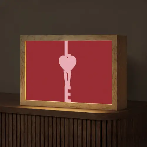 Love - Hart - Rood Light Box met kabel (Tafellamp) klein -z3d_website