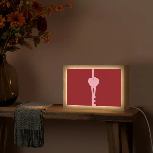Love - Hart - Rood Light Box met kabel (Tafellamp) klein -sfeer4