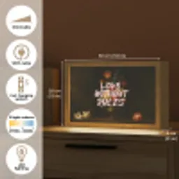 Liefde - Modern - Bloemen Light Box met kabel (Tafellamp) klein -USP_EN