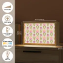 Love - Patroon - Bloemen - Hartjes Light Box met kabel (Tafellamp) klein 924 -USP_EN
