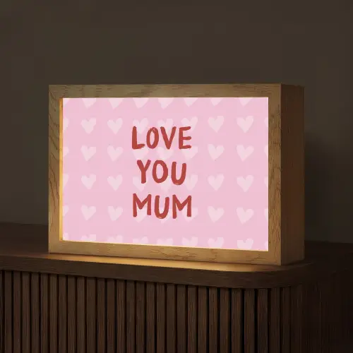 Love - Quote - Moeder - Rood Light Box met kabel (Tafellamp) klein -z3d_website