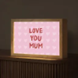 Love - Quote - Moeder - Rood Light Box met kabel (Tafellamp) klein -z3d_website