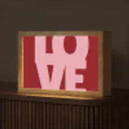 Love - Rood - Blokletters Light Box met kabel (Tafellamp) klein -z3d_website