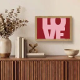 Love - Rood - Blokletters Light Box met kabel (Tafellamp) klein -sfeer2
