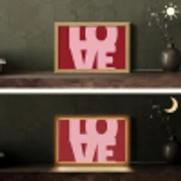 Love - Rood - Blokletters Light Box met kabel (Tafellamp) klein -sfeer3