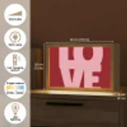 Love - Rood - Blokletters Light Box met kabel (Tafellamp) klein -USP_EN