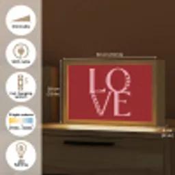 Love - Rood - Hatjes Light Box met kabel (Tafellamp) klein -USP_EN