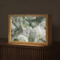 Luxe - Marmer - Groen Light Box met kabel (Tafellamp) klein -z3d_website