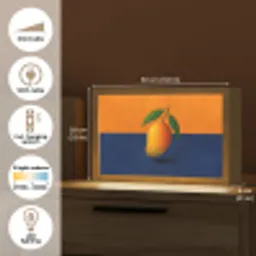 Mango - Vlakken - Bladeren - Oranje Light Box met kabel (Tafellamp) klein -USP_EN