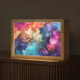 Marmer - Kleurrijk - Kleuren - Abstract Light Box met kabel (Tafellamp) klein -z3d_website