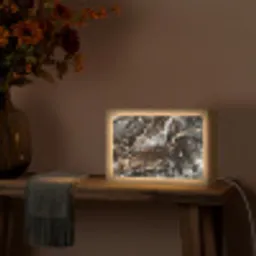 Marmer - Goud - Glitter - Luxe Light Box met kabel (Tafellamp) klein -sfeer4