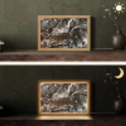 Marmer - Goud - Glitter - Luxe Light Box met kabel (Tafellamp) klein -sfeer3