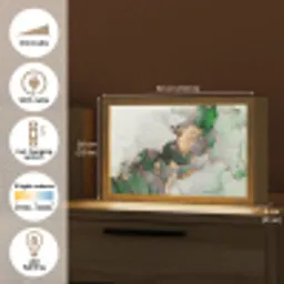 Marmer - Goud - Groen - Luxe Light Box met kabel (Tafellamp) klein -USP_EN