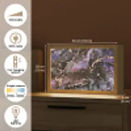 Marmer - Goud - Roze Light Box met kabel (Tafellamp) klein -USP_EN