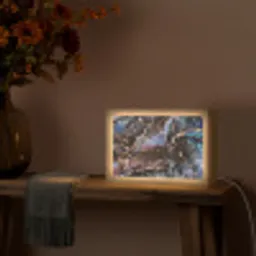 Marmer - Goud - Rosé Light Box met kabel (Tafellamp) klein -sfeer4