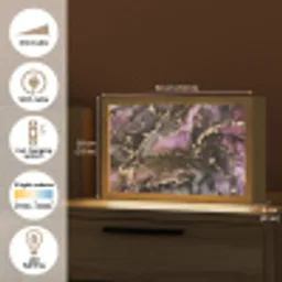 Marmer - Gold - Steen - Abstract Light Box met kabel (Tafellamp) klein -USP_EN