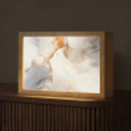 Marmer - Grijs - Goud Light Box met kabel (Tafellamp) klein -z3d_website