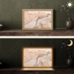 Marmer - Roze - Rosé Light Box met kabel (Tafellamp) klein -sfeer3