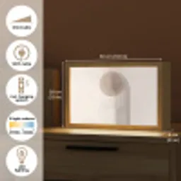Minimalistisch - Cirkel - Lichtgrijs Light Box met kabel (Tafellamp) klein -USP_EN