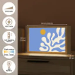 Minimalistisch - Organisch patroon - Blauw Light Box met kabel (Tafellamp) klein -USP_EN
