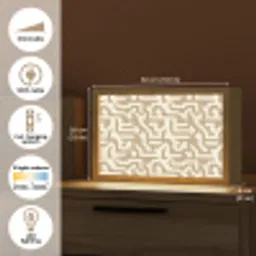 Modern - Abstract - Beige Light Box met kabel (Tafellamp) klein 924 -USP_EN
