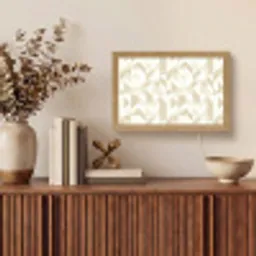 Modern - Abstract - Beige Light Box met kabel (Tafellamp) klein 924 -sfeer2