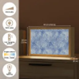 Modern - Abstract - Blauw Light Box met kabel (Tafellamp) klein 924 -USP_EN